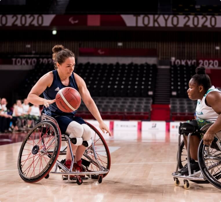 helen freeman wheelchair basketball dribbling 